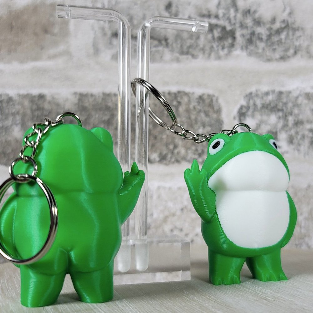 Middle Finger Frog Keychain | Gag Gift | Unique Gift | 3D Printed - Picture 6 of 12